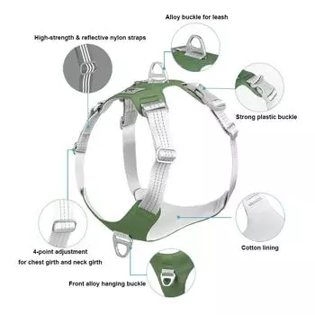 Professional Pet Dog Harness Vest No Pull Reflective Dog Training Harness Collar For Medium Large Dogs Big Breed Husky Labrador Pets Supplies S