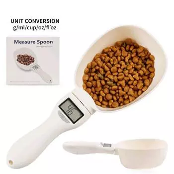 Professional Pet Food Measuring Spoon Scale, Kitchen Digital Food Measuring Spoon, Suitable for Cat and Dog Food Measuring Spoon L
