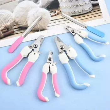 Professional Pet Nail Clipper Nail Polish File Set Stainless Steel Dog Cat Nail Trimmer Clipper Convenient Dog Grooming Supplies
