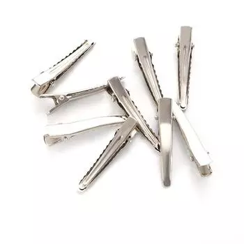 Professional Single Prong Silver With Teeth Hairdressing Styling Tools Hair Clips Alligator Hairpin 30mm