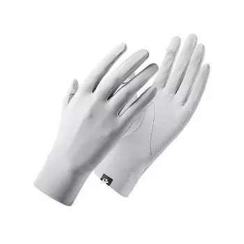 Professional Sun Protection Gloves Women s Summer UV Protection Short Driving Non Slip Breathable Cycling Touch Screen Ice Silk Gloves 137 fingertip flip gray] All yards