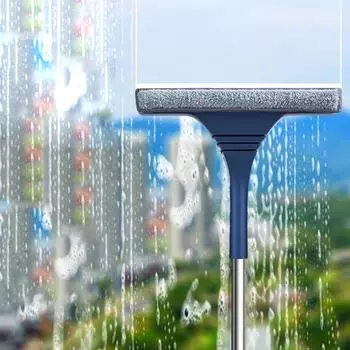Профессиональный скребок для мытья окон, скребок для мытья окон, инструменты для мытья окон с удлинителем, скребок для мытья стекол синий
