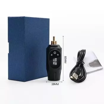 Professional Wireless Tattoo Power Supply 2000mHa Rechargeable Mini Portable Tattoo Battery RCA Jack for Rotary Tattoo Machine красный