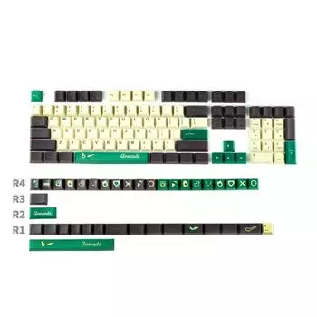 Профиль колпачков клавиш механической клавиатуры 141Keys Dye Sub KeyCaps Совместимость с MX GK61 64 68 96 126 для