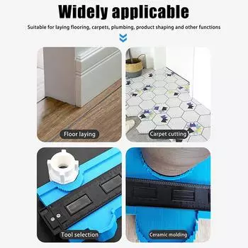 Профиль Контур Калибр Линия Копировальная линейка Шаблон для резки Строительство Деревообработка Измерительный инструмент Инструмент для керамической плитки красный