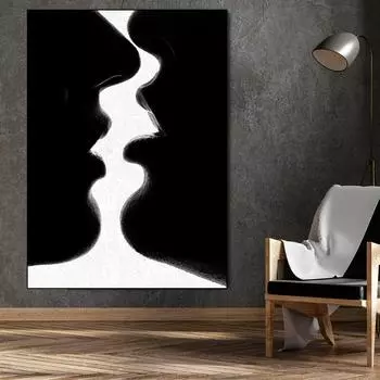 Профиль тела, силуэт, обнаженная женская линия, художественная живопись, принт, современный минималистичный холст, постер для гостиной, спальни, домашний Настенный декор 21x30cm No Framed
