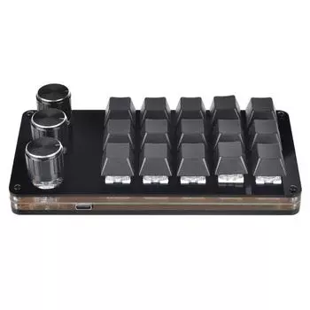 Программируемая клавиатура Macro Keyboard, 15 клавиш, 3 ручки, механическая клавиатура, кнопочная панель для горячей замены, игровая клавиатура Y