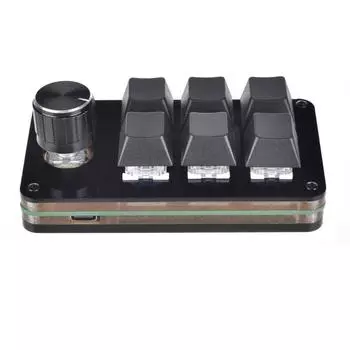 Программируемая клавиатура Macro Keyboard, 6 клавиш, 1 ручка, механическая клавиатура, кнопочная панель для горячей замены, игровая клавиатура Y