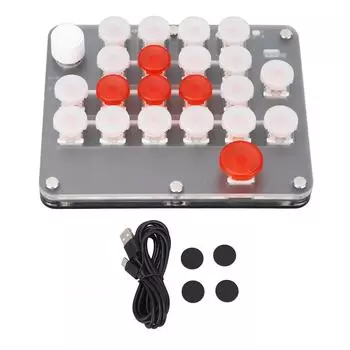 Программируемая клавиатура с 21 клавишей и ручкой Red Axis USB C BT соединением, макрос для управления одной рукой, механическая клавиша