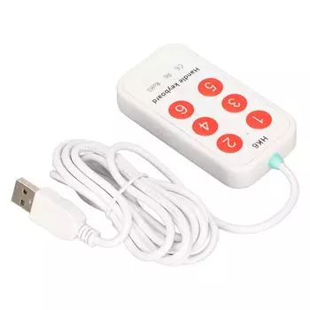 Программируемая клавиатура с 6 клавишами, небольшая USB-клавиатура, программирование, настройка, ручной контроллер переключателя для