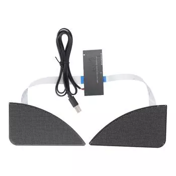 Программируемая светодиодная вывеска с приложением для управления 32x64 точками, матрица, прокручивающаяся, гибкие цифровые вывески в форме глаза для