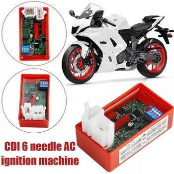 Программируемый CDI для мотоцикла Lignition 6 Pin AC CDI Racing Box DIP-переключатель скорости для CG125 CG150 150CC FT CG 150 CGL WY ML W7B7 красный