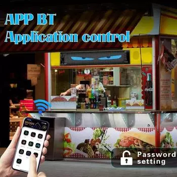 Программируемый гибкий автомобильный светодиодный дисплей RGB Devil Eye Lamp Soft Screen Программируемый гибкий автомобильный дисплей Funny Eye Light Signs для магазинов