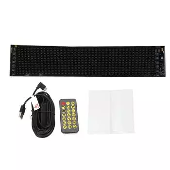 Программируемый светодиодный дисплей 16x96 пикселей IP65 водонепроницаемый 23.4x4.7in USB 5V Bluetooth прокрутка Adv