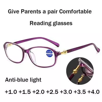 Прогрессивные мультифокальные очки для чтения 3 в 1, женские антисиние очки, легко смотреть далеко и близко + 1,0 + 1,5 + 2,0 + 2,5 + 3,0 + 3,5 + 40 +1.0 чёрный