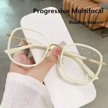 Прогрессивные мультифокальные очки для чтения с защитой от синего излучения для мужчин и женщин, очки для близи и дали, очки для пресбиопии, диоптрии от 0 до +4,0 0 чёрный