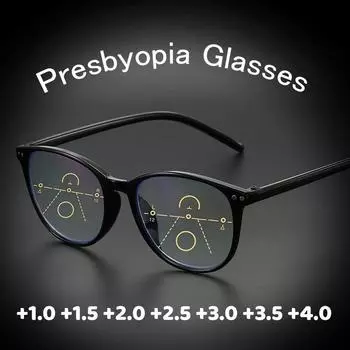 Прогрессивные мультифокальные пресбиопические очки с большой оправой, очки для дальнозоркости с рисовым гвоздем, новые ретро-очки для чтения с защитой от синего света 1