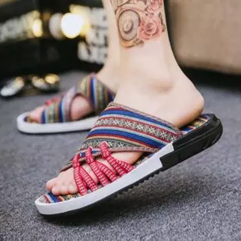 Прогулка по дому Мужские тапочки Плоские крытые тапочки ПВХ Домашняя мужская обувь Элегантный тренд 2024 Y2k Удобный Низкая Цена Веселый Стиль Eva 39