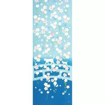 Прогулка с видом на цветущую вишню в стиле хама, расписанная тенугуи розовый