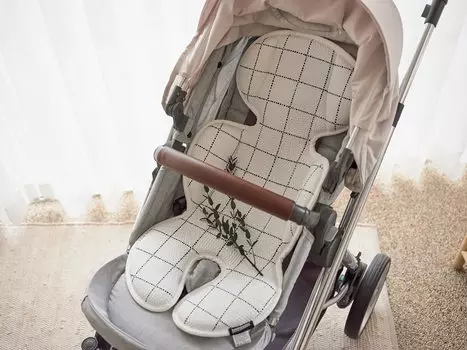 Прогулочная коляска Multi Seat Cool Cushion Liner Летняя воздушная сетчатая моющаяся поверхность Хлопок Хлопок 41 x 72 см Монобион Простой Однотонный Стильный DONO&DONO