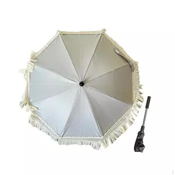 Прогулочная коляска с навесом от солнца, зажимом для принадлежностей, кисточкой, современной защитой от солнца с зажимом для улицы