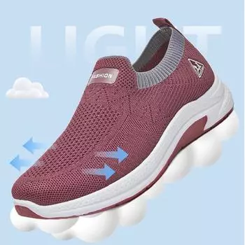 Прогулочная обувь для среднего и пожилого возраста. Тканевая обувь для отдыха с мягкой подошвой. Спортивная женская обувь. 36