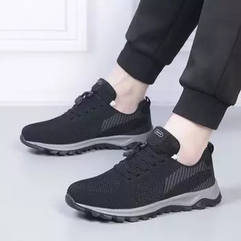 Прогулочные туфли женские дышащие новые весенне-летние мужские спортивные повседневные туфли мягкая подошва легкие для пар среднего и пожилого возраста прогулочные 36
