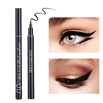 Прохладная черная подводка для глаз, водостойкая, устойчивая к размазыванию, долговечная, быстросохнущая жидкая подводка для глаз