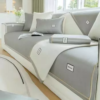 Прохладная подушка для дивана из ледяного шелка, летняя и летняя крутая подушка для сиденья, нескользящий кожаный чехол для дивана, новый стиль 70*70cm