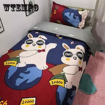 Прохладная трехсекционная кровать, односпальная кровать, односпальное пододеяльник, наволочка, комплект постельного белья, предметы домашнего обихода Single