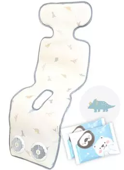 Прохладное детское автокресло с Baby Feels Child, в комплект входят 2 пакета со льдом (Кератта) Вентилятор, Вентилятор, -5, Сиденье, (с. Динозавр)