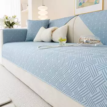 Прохладный бамбуковый коврик для дивана, летняя подушка, нескользящая летняя ткань против морщин, чехол для дивана 70*70cm