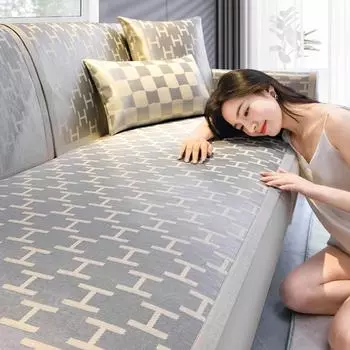 Прохладный чехол для дивана, технология ледяного шелка, диванная подушка для гостиной, летняя подушка, нескользящий чехол для дивана, пылезащитный чехол, ткань с защитой от царапин 30x50 pillowcase1