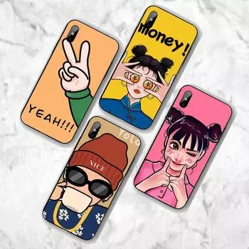 Прохладный чехол для телефона для девочек Huawei G7 G8 P7 P8 P9 P10 P20 P30 Lite Mini Pro P Smart Plus Cove Fundas P20Lite