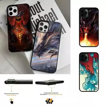 Прохладный чехол для телефона с изображением дракона для Iphone 13 12 Mini 11 Pro Max 7 8 Plus X Xs Max XR ПК Жесткий силиконовый чехол iphone xs max