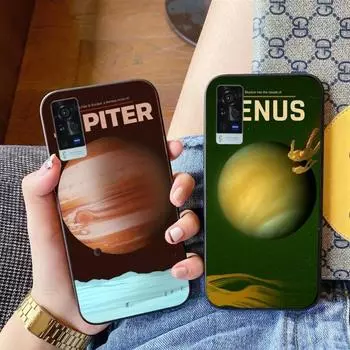 Прохладный чехол для телефона с солнечной системой для VIVO Y95 Y93 Y31 Y20 V19 V17 V15 Pro X60 NEX, мягкий черный чехол для телефона VIVO Y95