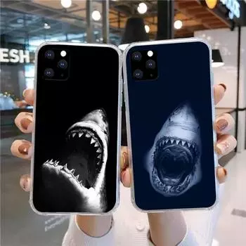 Прохладный чехол для телефона «Страшная акула» для Huawei P50 P40 P30 Pro Mate 40 30 Pro Nova 8 8i Y7P Honor, прозрачный чехол для телефона Huawei P50 Pro