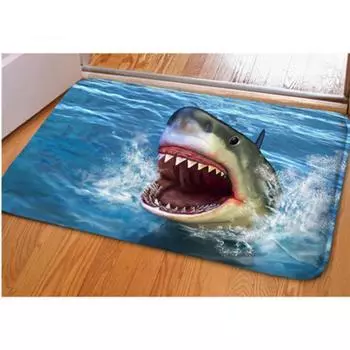 Прохладный домашний напольный ковер с принтом акулы и дельфина для гостиной, спальни, нескользящий кухонный коврик, коврики Tapis Alfombra 1
