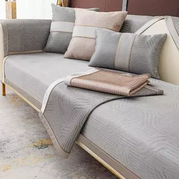 Прохладный ледяной шелк, подушка для дивана, летний летний коврик, крутой коврик, чехол для дивана, летний противоскользящий чехол, тканевая подушка 70*70cm