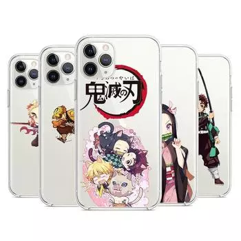 Прохладный силиконовый чехол Kimetsu No Yaiba для Apple IPhone 13 12 Mini 11 Pro XS MAX XR X 8 7 6 6S 5 Plus SE чехол для телефона iPhone 5 5S