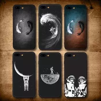 Прохладный Загадочный Космический Раскрашенный Чехол Мягкий Силиконовый Тонкий Чехол Для iPhone Samsung Huawei Meizu Xiaomi iPhone XS Max