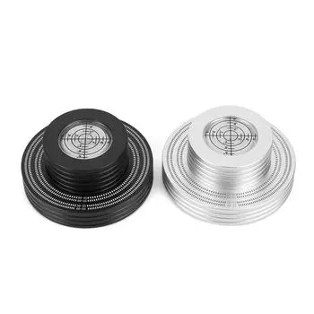 Проигрыватель из алюминиевого сплава, вес, проигрыватель, пузырьковый уровень, 50 Гц, 60 Гц, виниловый диск LP, стабилизатор, амортизатор, базовый баланс чёрный