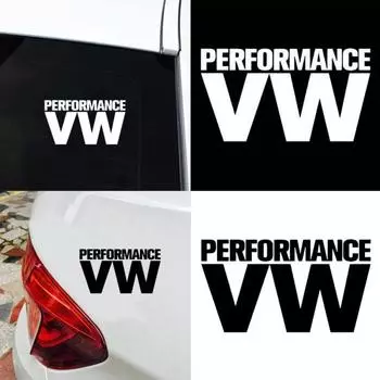 ПРОИЗВОДИТЕЛЬНОСТЬ VW Светоотражающие наклейки на окна кузова автомобиля Наклейка Украшение чёрный