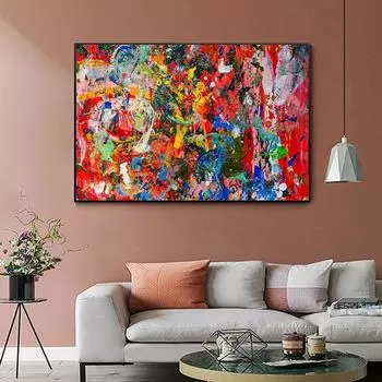 Произведения абстрактного искусства, живопись маслом, холст, печать высокой четкости, цветные плакаты, современные 21cm30cm NoFrame