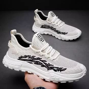 Производитель 2025 летняя модная повседневная обувь с плетеным верхом, легкая дышащая, впитывающая пот спортивная обувь для мужчин 38