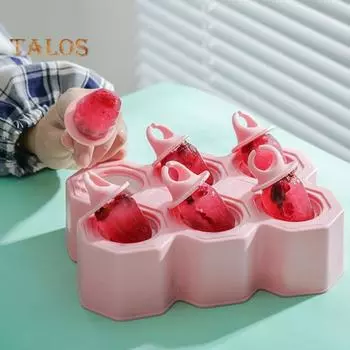 Производитель эскимо, 6 решеток, многоцелевой, гибкий, практичный, можно мыть в посудомоечной машине, 6 полостей, форма для мороженого, кухонные принадлежности светло-зеленый