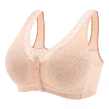 Производитель бюстгальтер для мам нижнее белье большого размера с пряжкой спереди хлопок удобный жилетный бюстгальтер для пожилых людей 80 серый