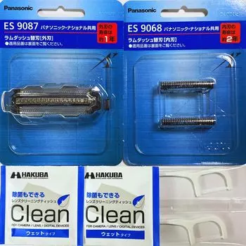 производитель ES9087 ES9068 Включает 2 чистящие салфетки для чистки бритв и 2 индивидуально упакованные зубные нити [Оригинальный продукт] & чёрный