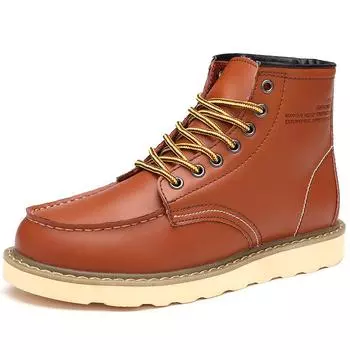 Производитель Martin Boots Мужские зимние хлопковые короткие ботинки Высокие мужские ботинки для пустыни Средняя помощь Снежная мужская обувь Локомотив Рим 38