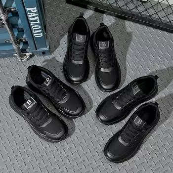 Производитель мужской обуви, всесезонная однотонная спортивная обувь, мужская дышащая черная обувь, легкая спортивная обувь с мягкой подошвой 39